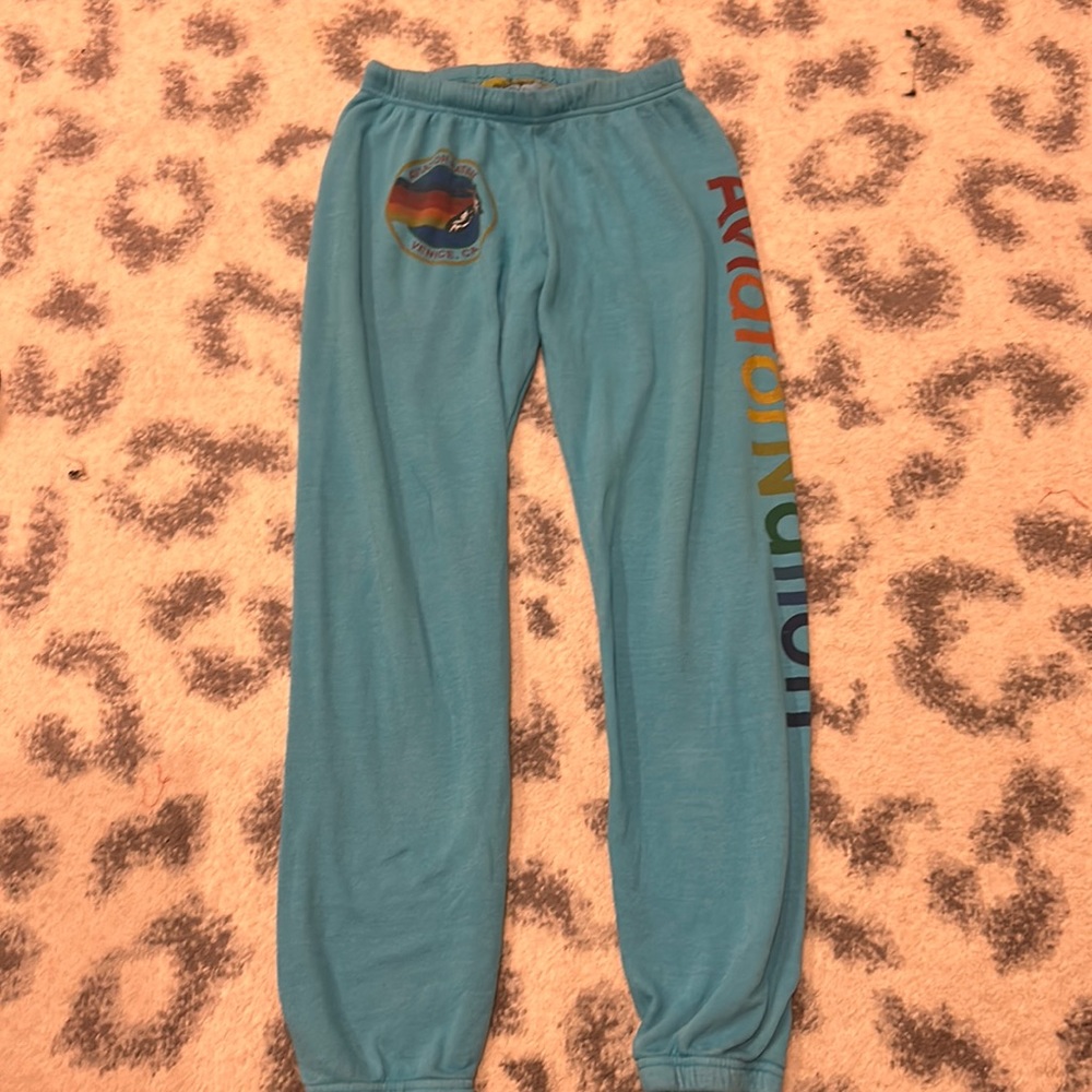 Aviator Nation Sweatpants - Ocean Size M